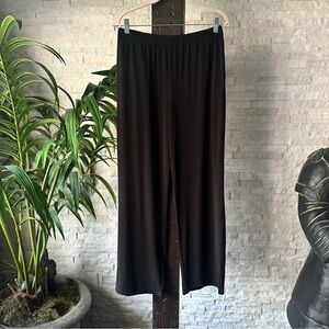IC by Connie Black Pull On Flowy Palazzo Pants Size M